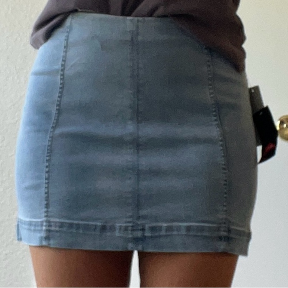 Jolt Light Blue Mini Skirt